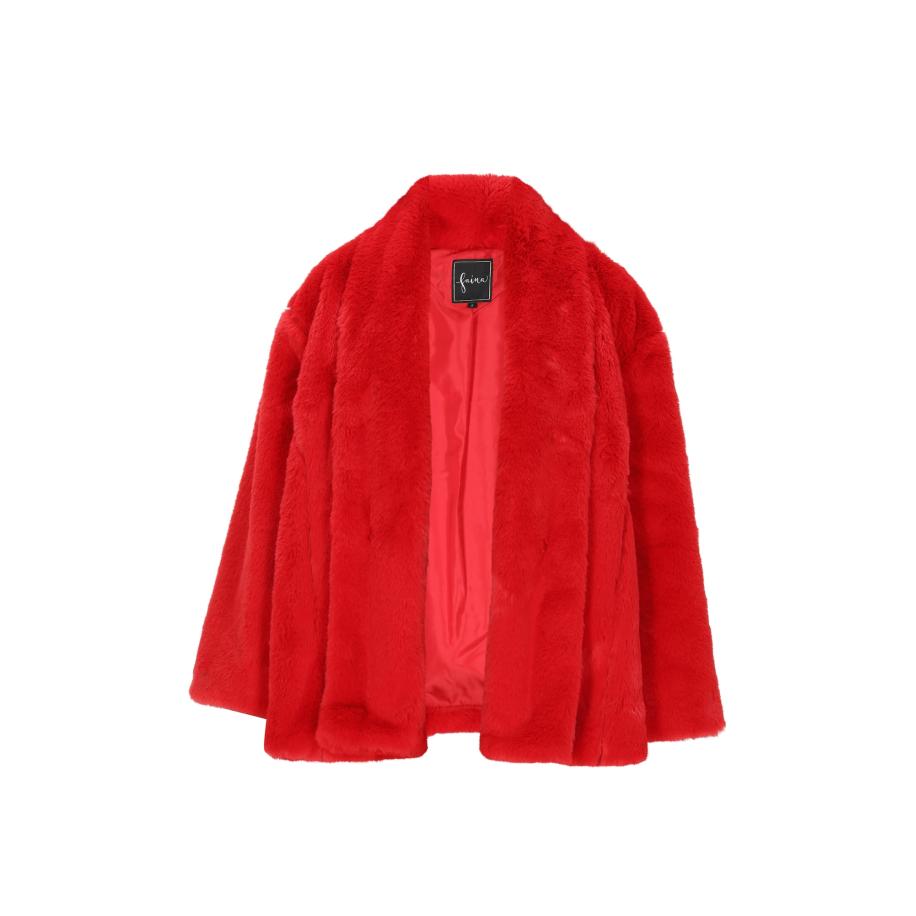 Faina faina Winterjas Fashion Look rood -