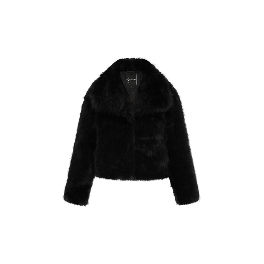 Faina faina Winterjas zwart -