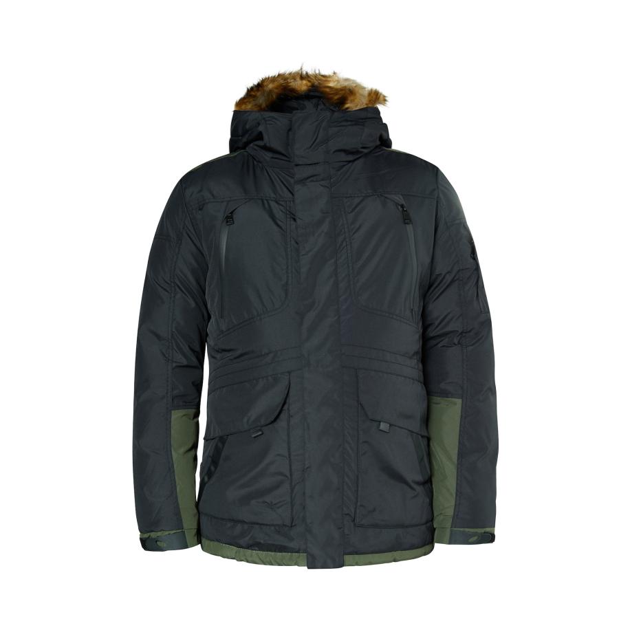 MO MO Winterjas Mimo groen / zwart / zilver -
