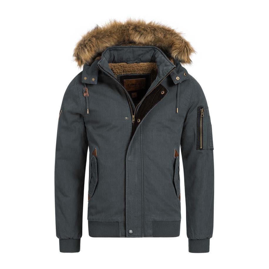 INDICODE JEANS INDICODE JEANS Winterjas Pennington bruin / donkergrijs -