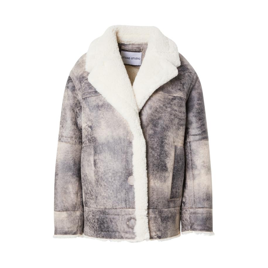 STAND STUDIO STAND STUDIO Winterjas Louisa antraciet / greige / donkergrijs / offwhite -