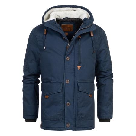 INDICODE JEANS INDICODE JEANS Winterjas Crossing donkerblauw / bruin