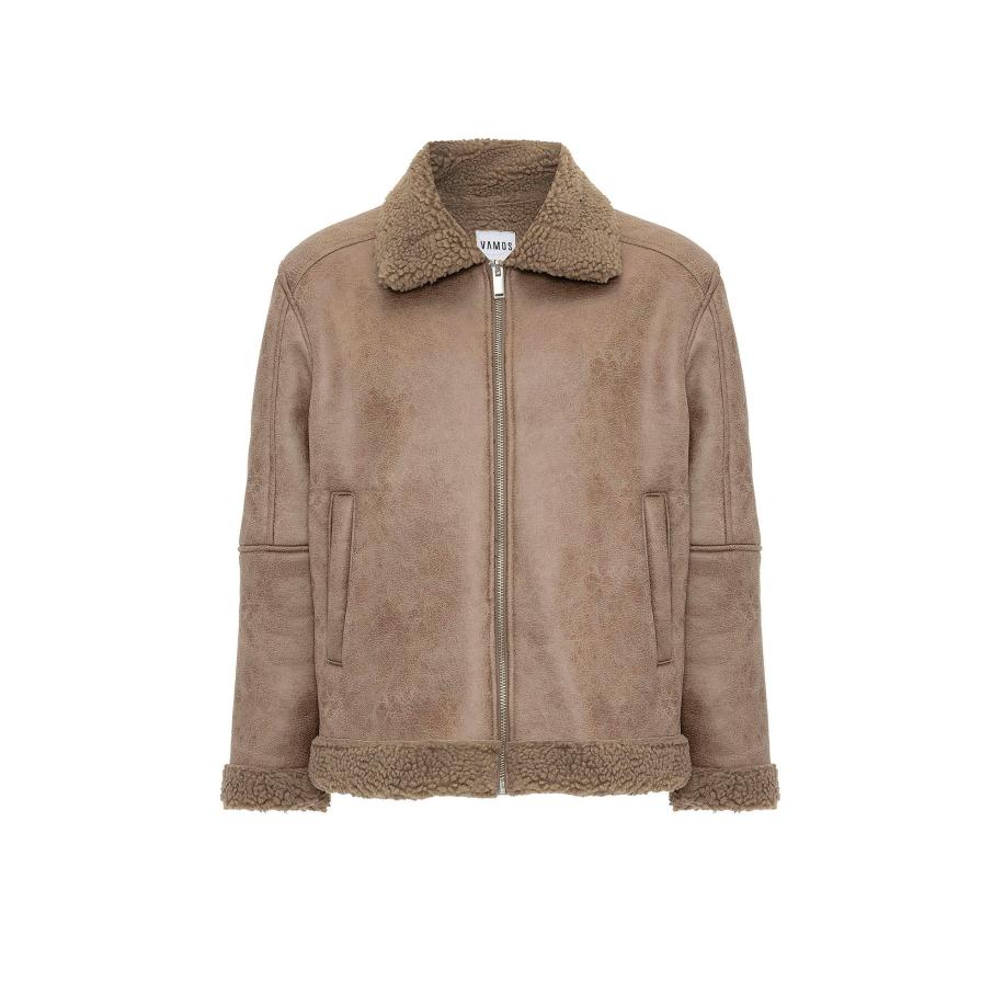 VAMOS CLO VAMOS CLO Winterjas donkerbeige -