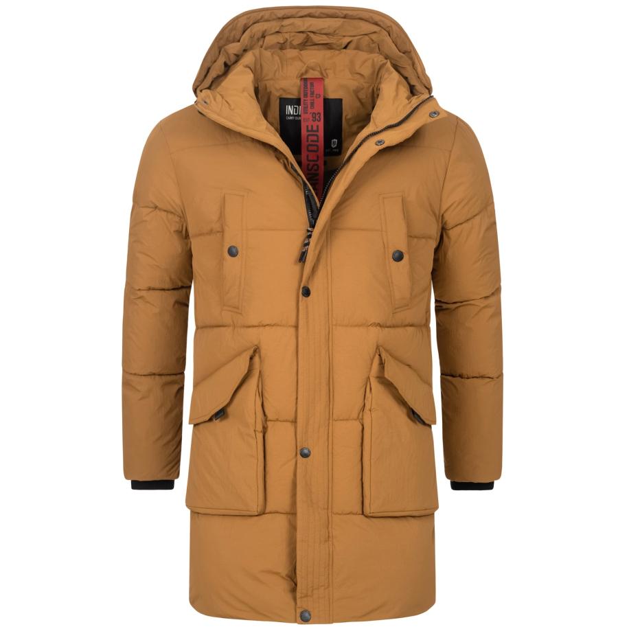INDICODE JEANS INDICODE JEANS Winterjas Dexter camel / zwart -