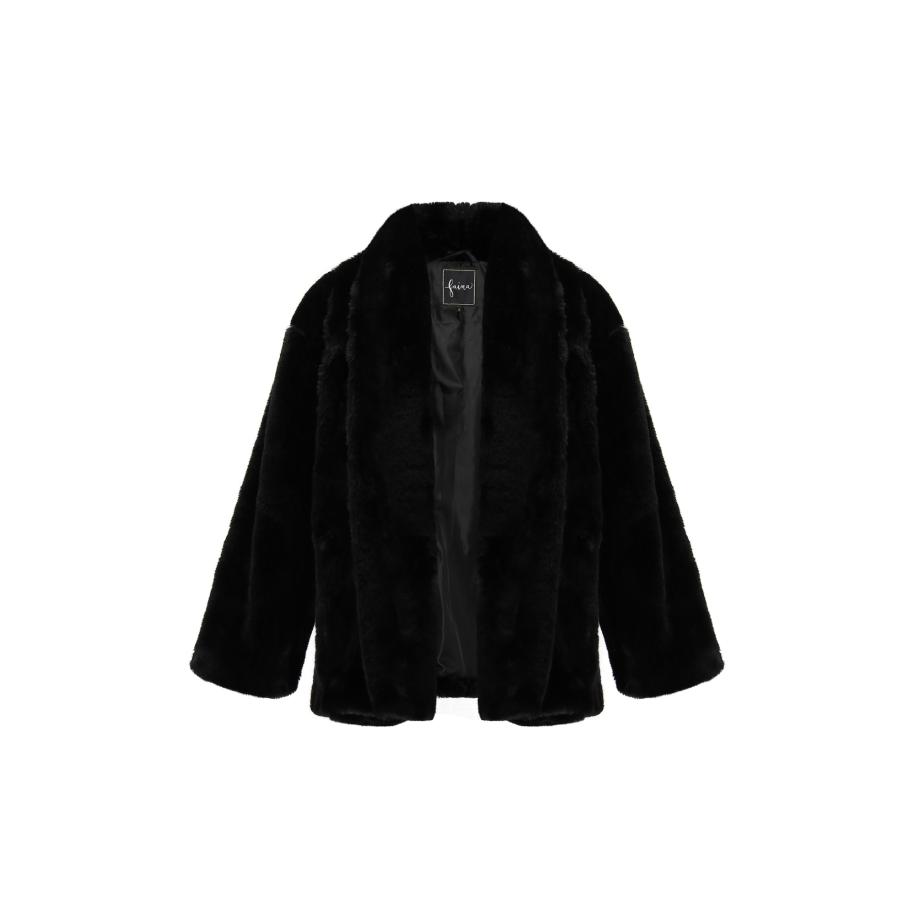 Faina faina Winterjas Fashion Look zwart -