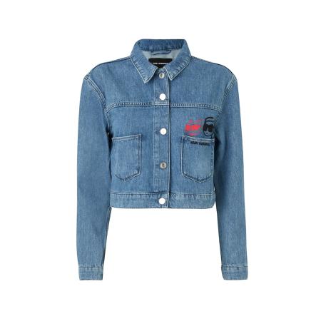 Karl Lagerfeld Karl Lagerfeld Tussenjas Ikon blauw denim / pink / zwart