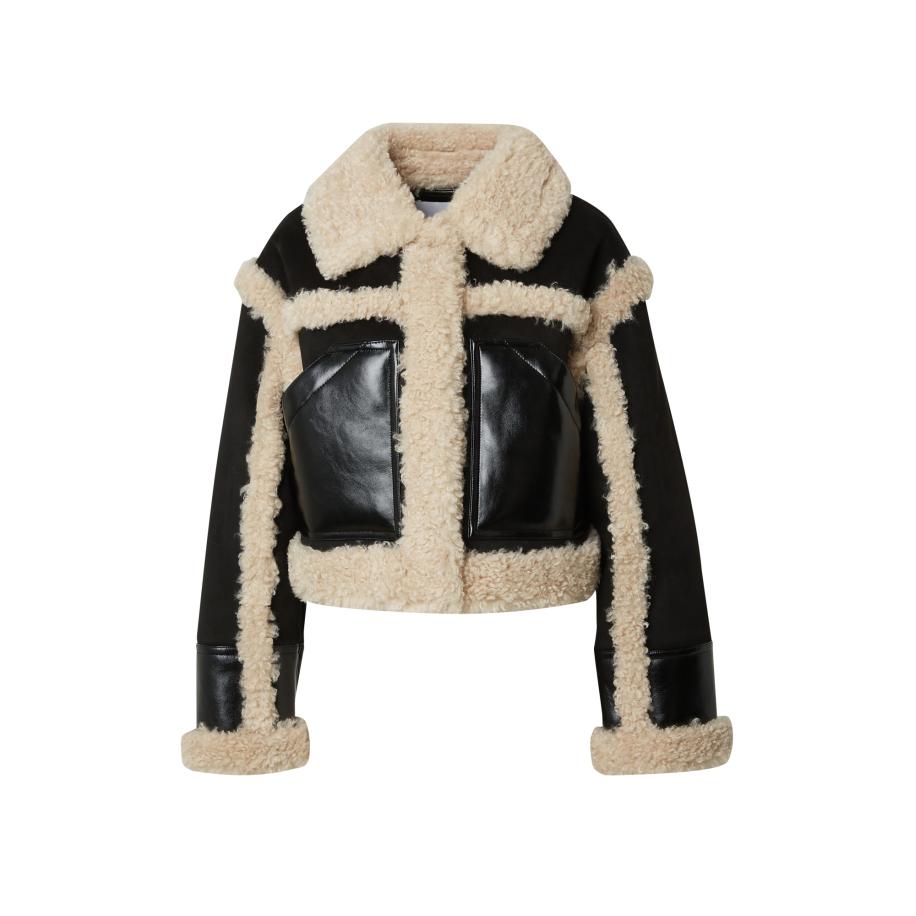 STAND STUDIO STAND STUDIO Tussenjas beige / zwart -