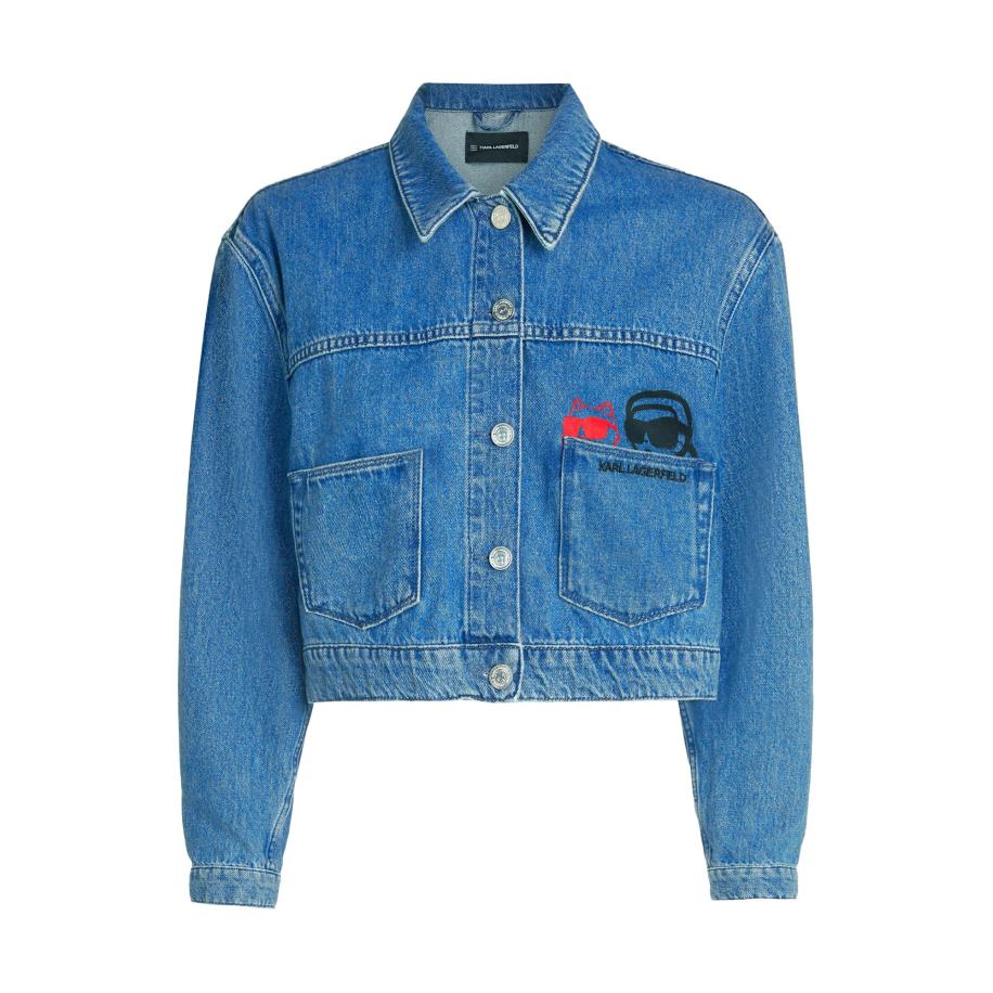 Karl Lagerfeld Karl Lagerfeld Tussenjas Ikon blauw denim / pink / zwart -