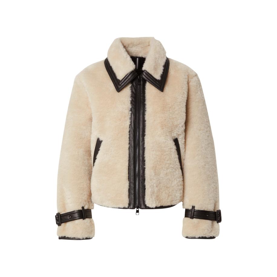 Marc Cain Marc Cain Tussenjas ecru / donkerbruin -