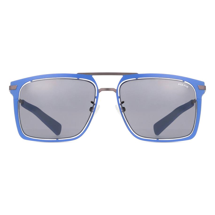 Police SPL159M 1AQ Bruin Heren Zonnebril