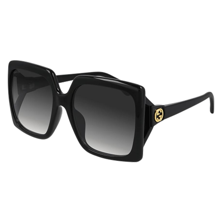Gucci GG0876SA Aziatische pasvorm 1 Zwart Dames Zonnebril