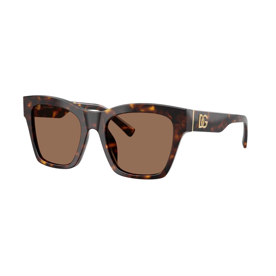 Dolce&Gabbana Vrouwelijk Sunglass DG4512 - Framekleur: Havana, Lenskleur: Donkerbruin Bruin