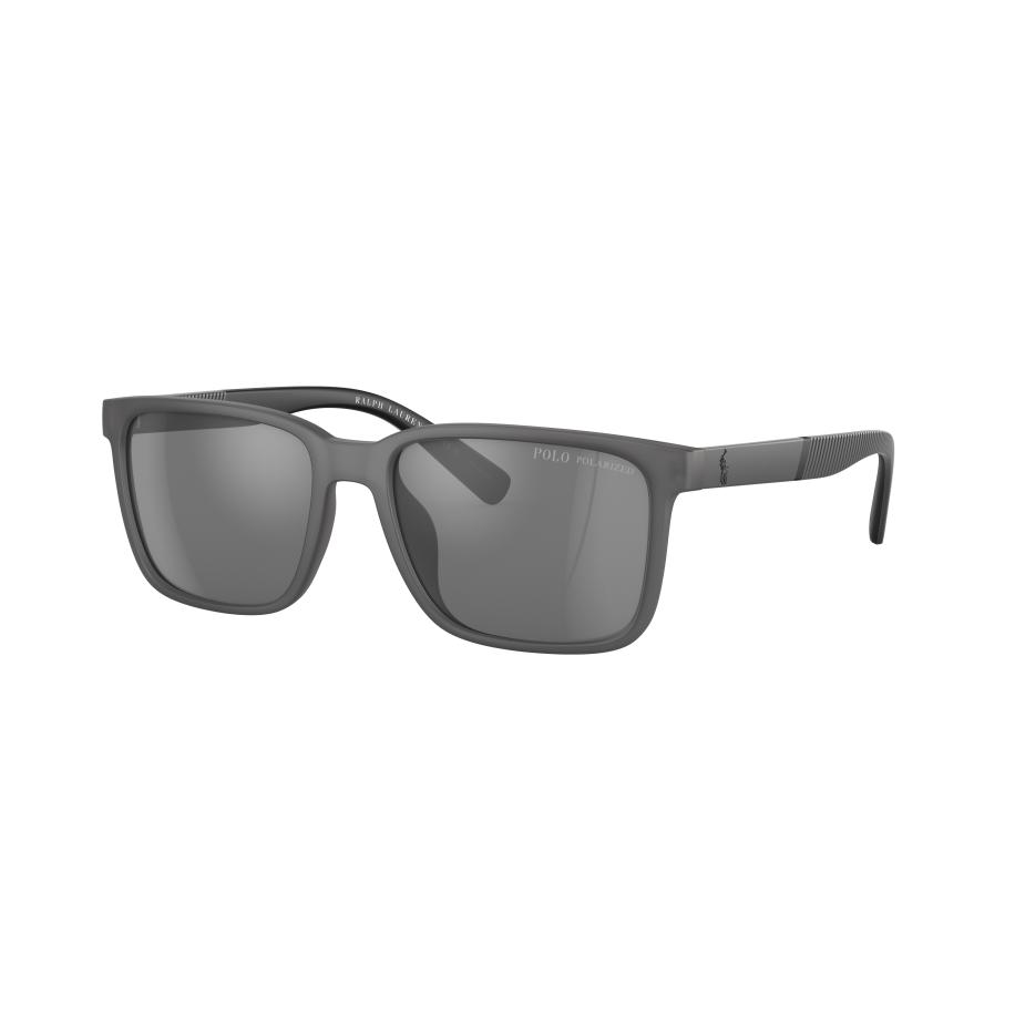 Polo Ralph Lauren Mannelijk Sunglass PH4189U - Framekleur: Mat transparant grijs, Lenskleur: Polar Grijs Gespiegeld Zilver Multicolor