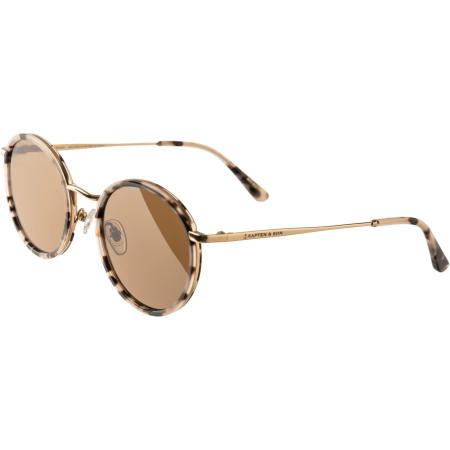 Kapten & Son Kapten & Son Zonnebril Amsterdam Sand Tortoise Brown beige / bruin gemêleerd / goud