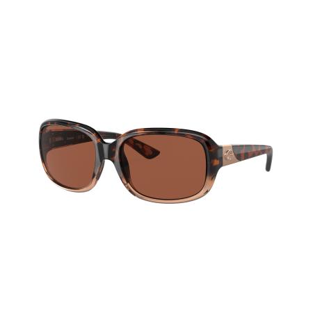Costa Vrouwelijk Sunglass 6S9041 Gannet - Framekleur: Glanzend Tortoise overlopend, Lenskleur: Koper