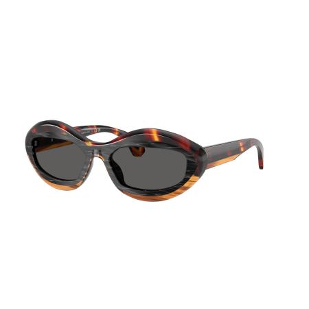 Alain Mikli Vrouwelijk Sunglass A05517 - Framekleur: Havana/zwarte ruit/Havana, Lenskleur: Donkergrijs