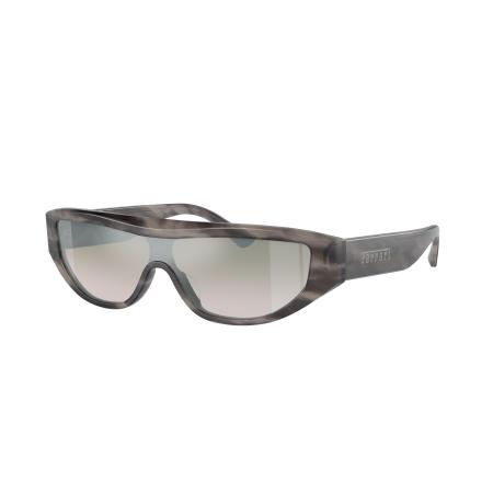Ferrari Unisex Sunglass FH2004U - Framekleur: Grijs gestreept, Lenskleur: Gradiënt groen gespiegeld