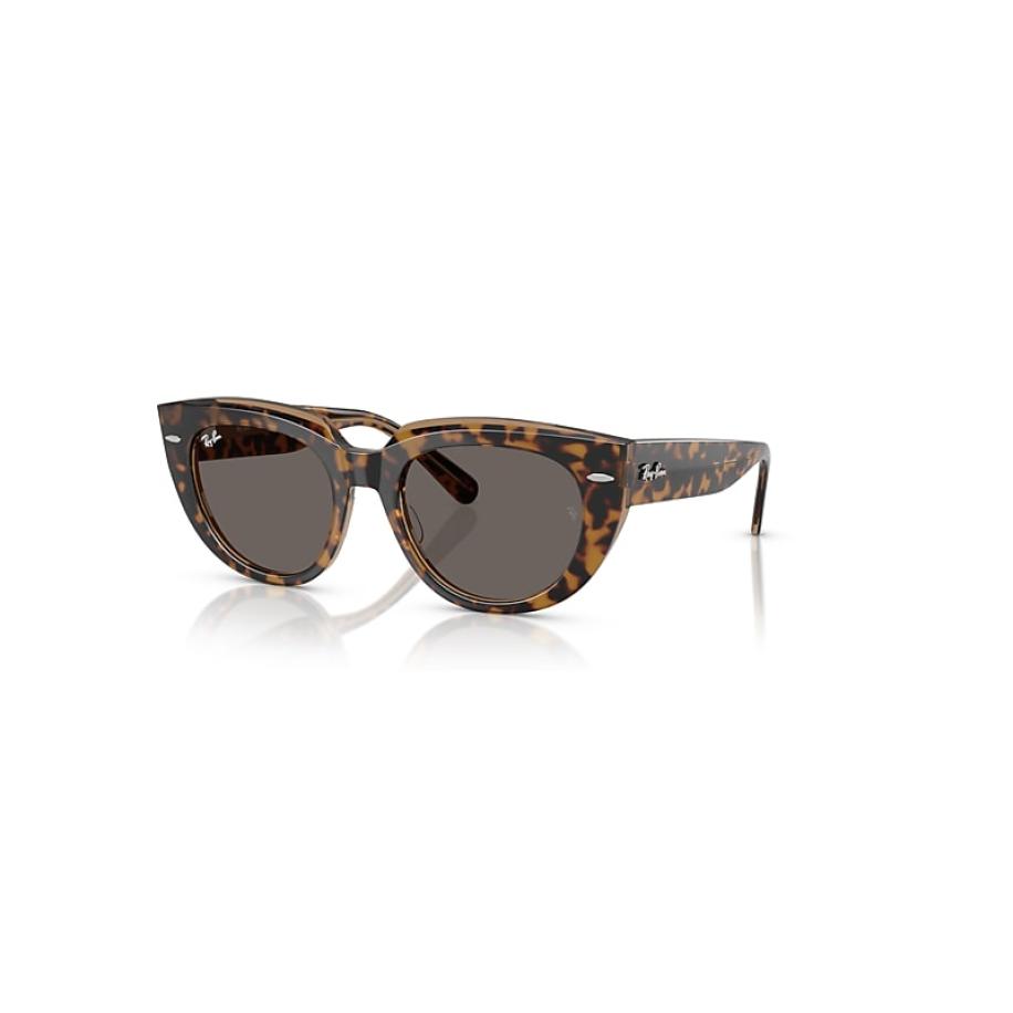 Ray-Ban Doreen zonnebril Havana Op Transparant Bruin montuur Grijs glazen 49-20 Bruin