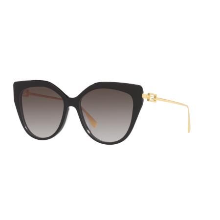 Fendi Vrouwelijk Sunglass FE40011U - Framekleur: Zwart, Lenskleur: Bruin