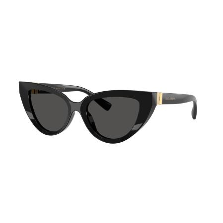 Dolce&Gabbana Vrouwelijk Sunglass DG4497 - Framekleur: Zwart, Lenskleur: Donkergrijs