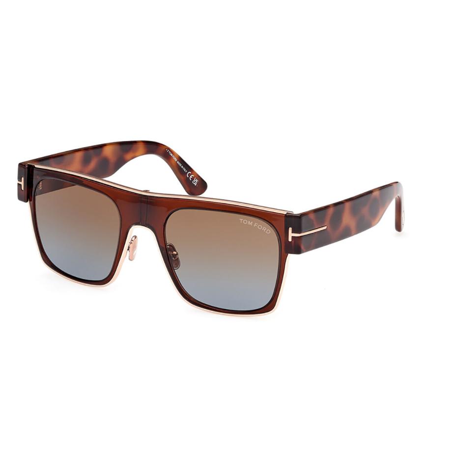 Tom Ford FT1073 EDWIN 48F Bruin Heren Zonnebril