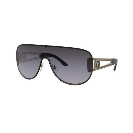 Versace Vrouwelijk Sunglass VE2166 - Framekleur: Lichtgoud, Lenskleur: Lichtgrijs gradiënt donkerblauw