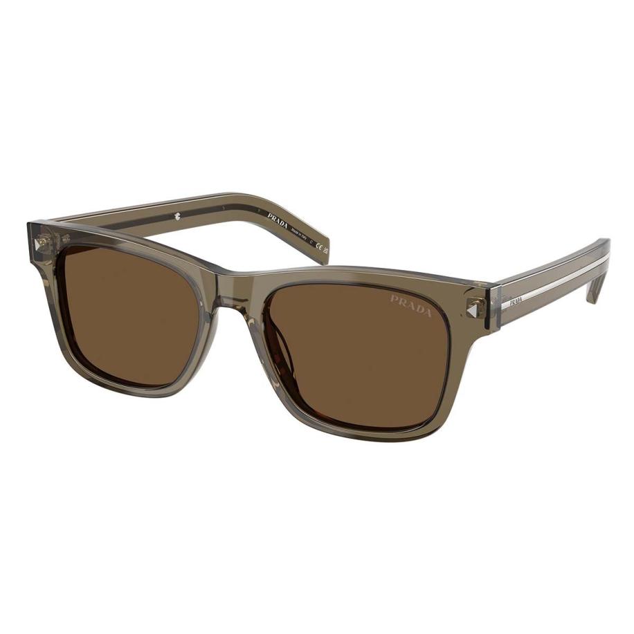 Prada PR A17SF Aziatische pasvorm 18T70F Bruin Heren Zonnebril