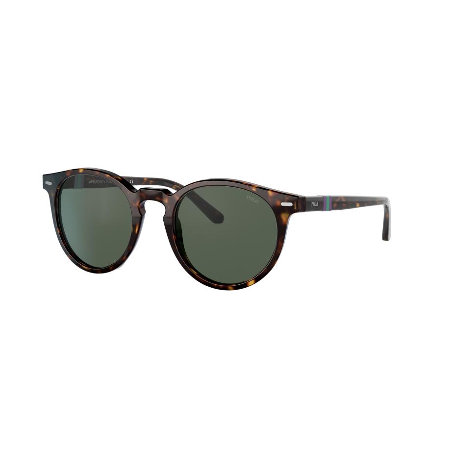 Polo Ralph Lauren Mannelijk Sunglass PH4151 - Framekleur: Glanzend donker Havana, Lenskleur: Groen Groen