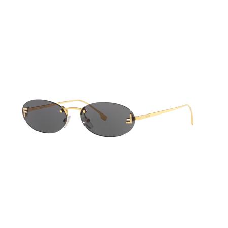 Fendi Vrouwelijk Sunglass FE4075US - Framekleur: Goud glanzend, Lenskleur: Grijs