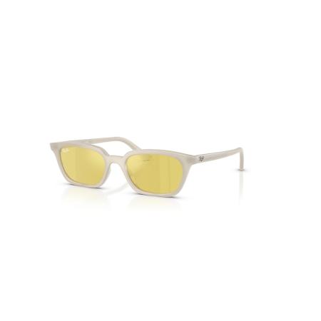Ray-Ban Zaya Bio-based zonnebril Bewolkt Warm Wit montuur Geel glazen 50-19