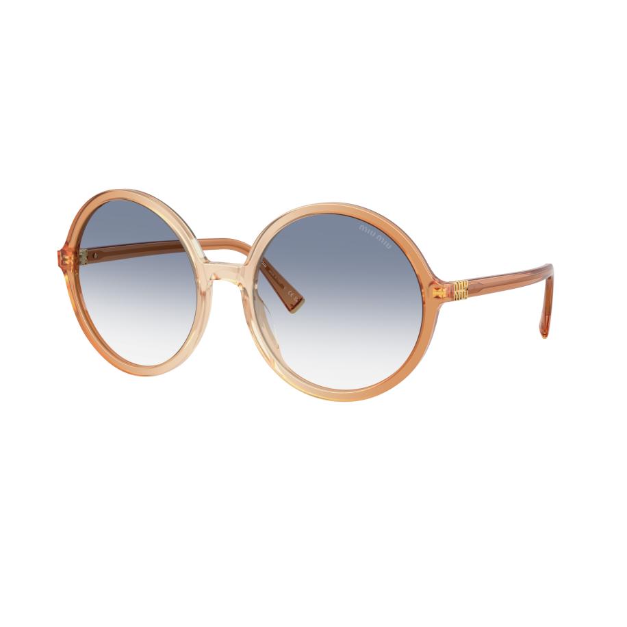 Miu Miu Vrouwelijk Sunglass MU B02S - Framekleur: Brown Gradient Brandy, Lenskleur: Helder gradiënt lichtblauw Blauw