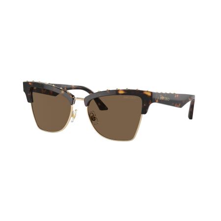 Jimmy Choo Vrouwelijk Sunglass JC5014 - Framekleur: Havana/lichtgoud, Lenskleur: Donkerbruin