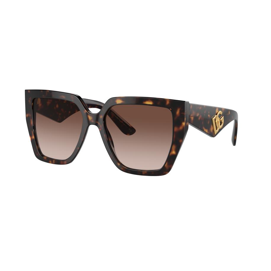 Dolce&Gabbana Vrouwelijk Sunglass DG4438 - Framekleur: Havana, Lenskleur: Gradiënt bruin Bruin