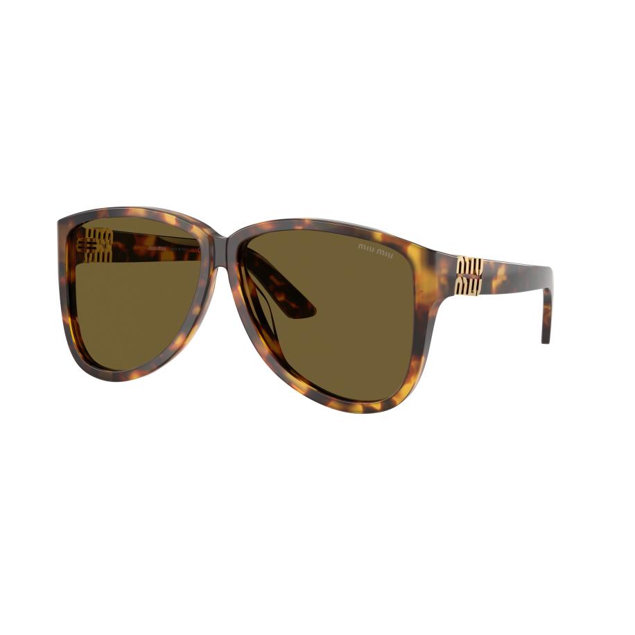Miu Miu Vrouwelijk Sunglass MU A08S - Framekleur: Honing Havana, Lenskleur: Donkerbruin Bruin