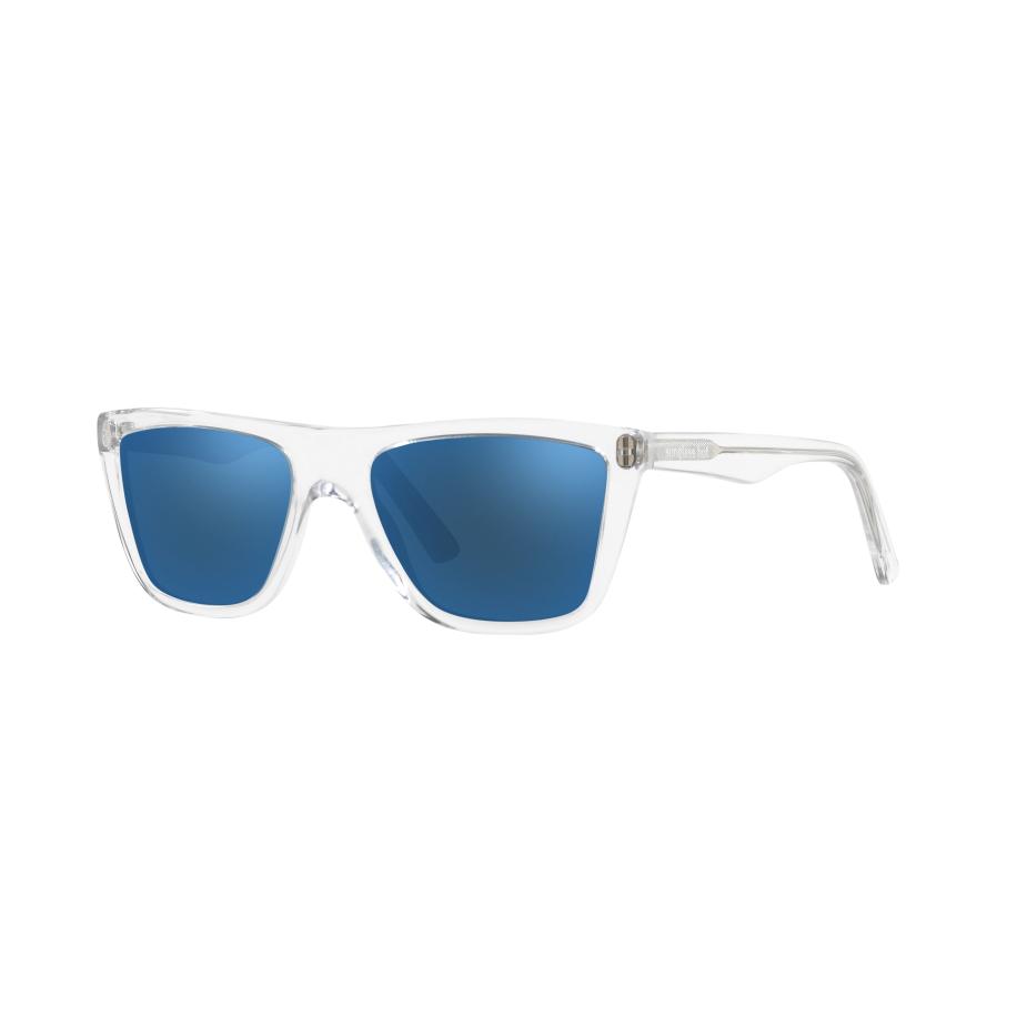 Sunglass Hut Collection Mannelijk Sunglass HU2014 - Framekleur: Transparant, Lenskleur: Blauw gespiegeld blauw Blauw