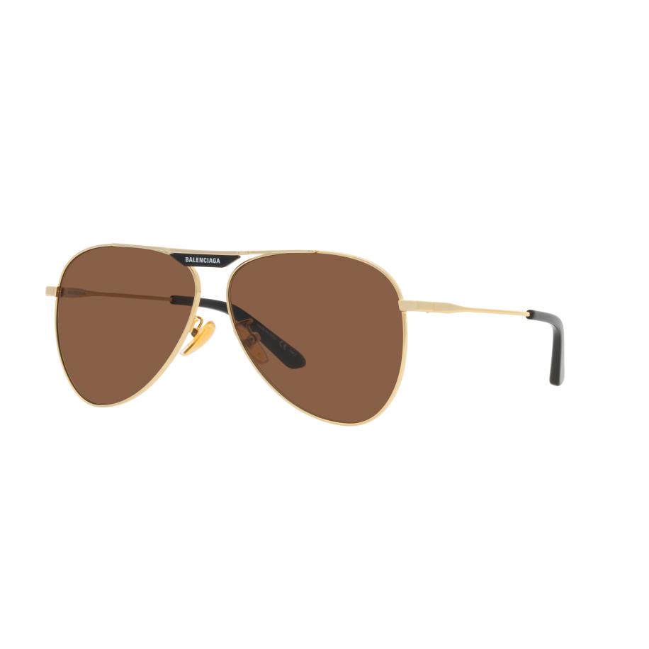 Balenciaga Unisex Sunglass BB0244S - Framekleur: Goud, Lenskleur: Bruin Bruin