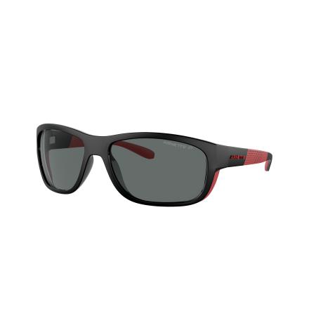 Arnette Mannelijk Sunglass AN4337 Floresta - Framekleur: Zwart/rood mat/glanzend, Lenskleur: Donkergrijs Polar