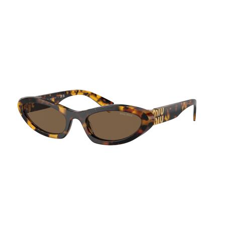 Miu Miu Vrouwelijk Sunglass MU 09YS - Framekleur: Honing Havana, Lenskleur: Donkerbruin