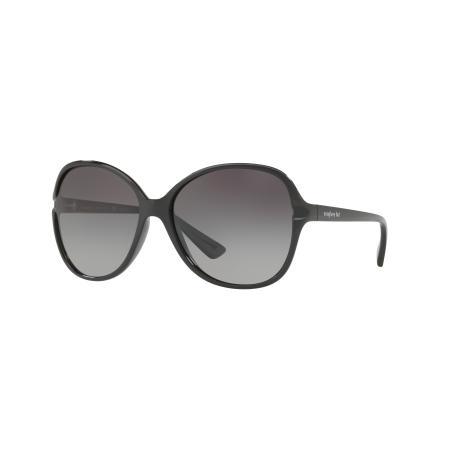 Sunglass Hut Collection Vrouwelijk Sunglass HU2001 - Framekleur: Zwart, Lenskleur: Polarized grijs gradiënt