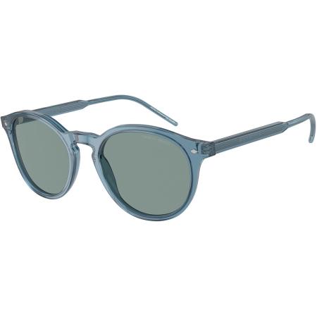 Giorgio Armani AR8211F Aziatische pasvorm 607156 Blauw Heren Zonnebril