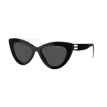 Miu Miu Vrouwelijk Sunglass MU 04YS - Framekleur: Zwart, Lenskleur: Donkergrijs