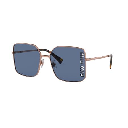 Miu Miu Vrouwelijk Sunglass MU 51YS - Framekleur: Roségoud, Lenskleur: Donkerblauw