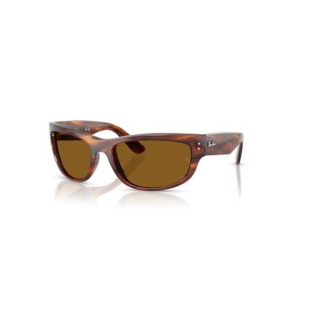 Ray-Ban MEGA BALORAMA zonnebril Havana gestreept montuur Bruin glazen 63-19