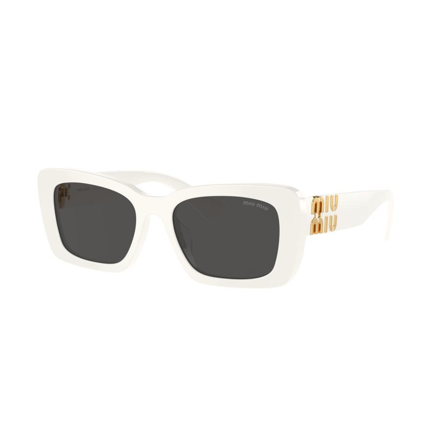 Miu Miu MU07YS 1425S0 Wit Dames Zonnebril Grijs