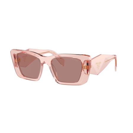 Prada Vrouwelijk Sunglass PR 08YS - Framekleur: Transparant perzik, Lenskleur: Lichtbruin