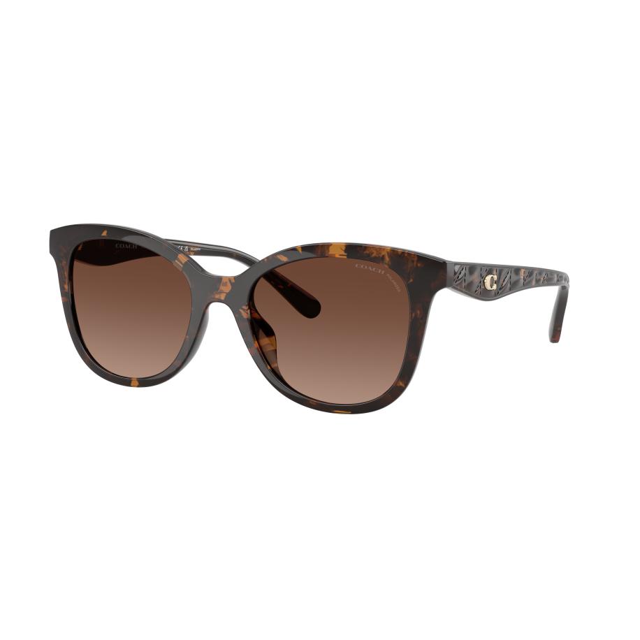 Coach Vrouwelijk Sunglass HC8419U CAD25 - Framekleur: Donker tortoise, Lenskleur: Bruin Gradiënt Polar Bruin