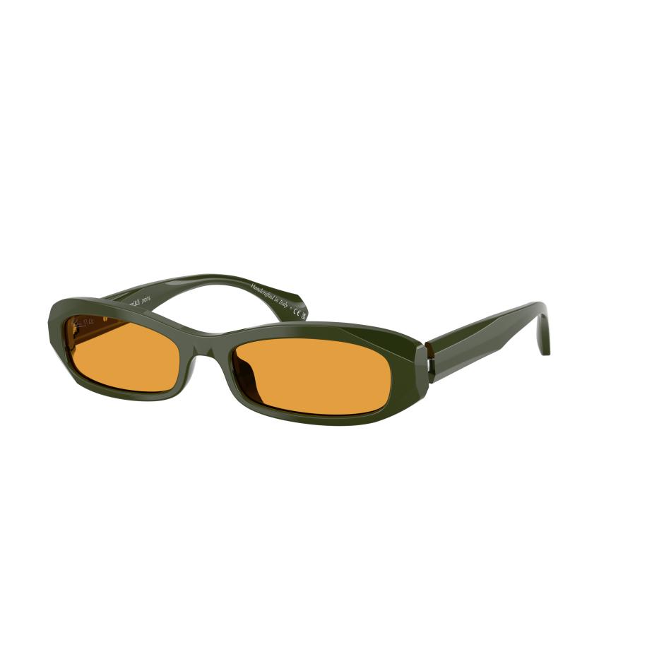 Alain Mikli Vrouwelijk Sunglass A05512 - Framekleur: Effen groen, Lenskleur: Gepolariseerd geel Zwart