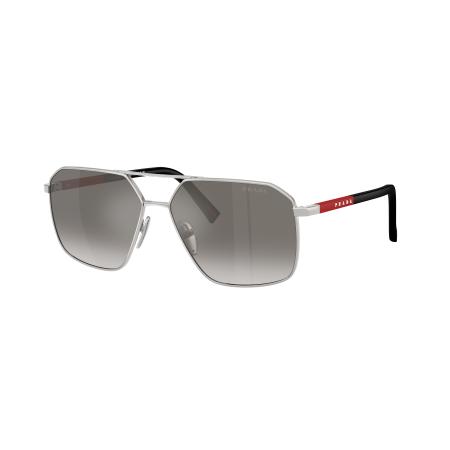 Prada Linea Rossa Mannelijk Sunglass PS A50S - Framekleur: Zilver, Lenskleur: Gradiënt Grijs Gespiegeld Zilver