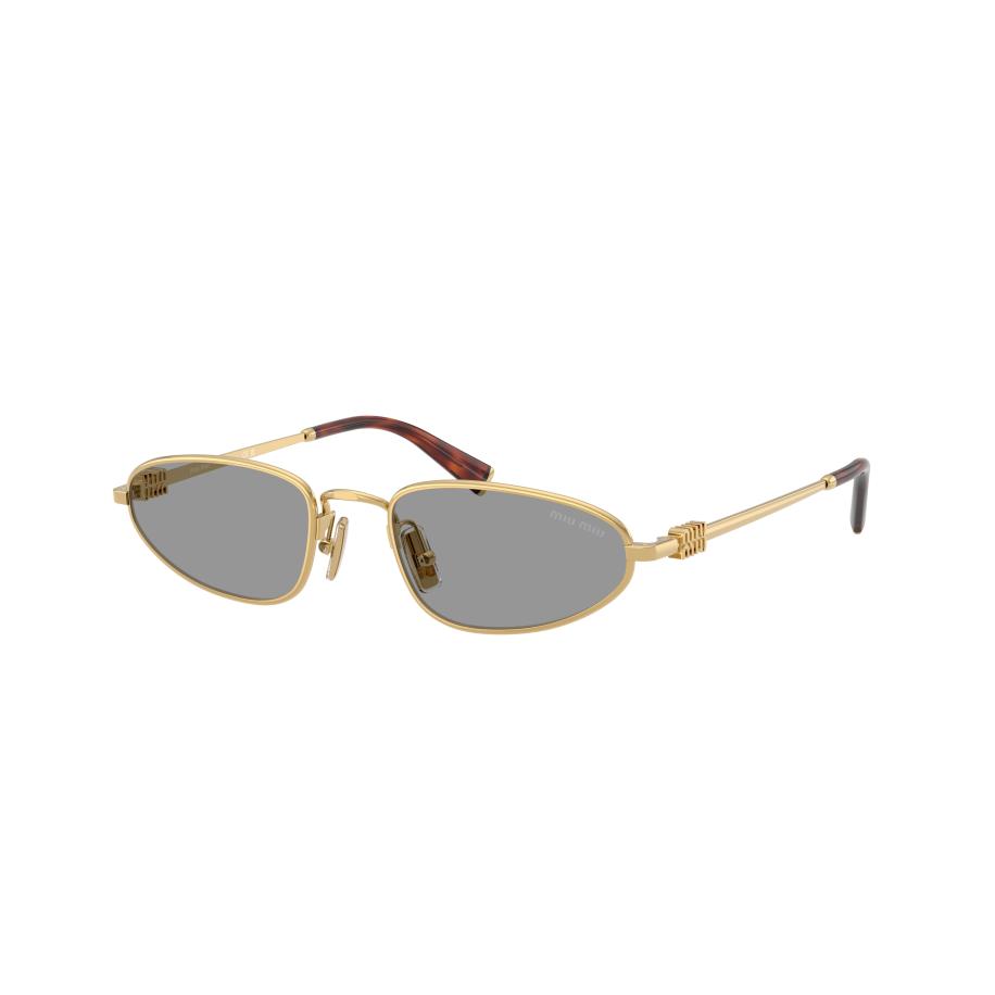 Miu Miu Vrouwelijk Sunglass MU A52S - Framekleur: Goud, Lenskleur: Grijs Grijs