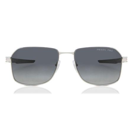 Prada Linea Rossa PS54WS Polarized 1BC06G Zilver Heren Zonnebril